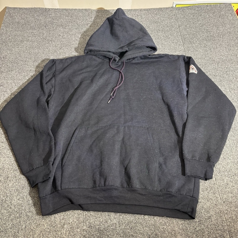 Bulwark FR Hoodie Mens Size Large Flame Resistant Workwear Rugged Pullover
